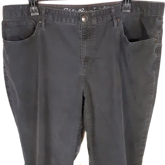 Eddie Bauer Jeans Pants Size Short 16 Gray Cord - Picture 2 of 5